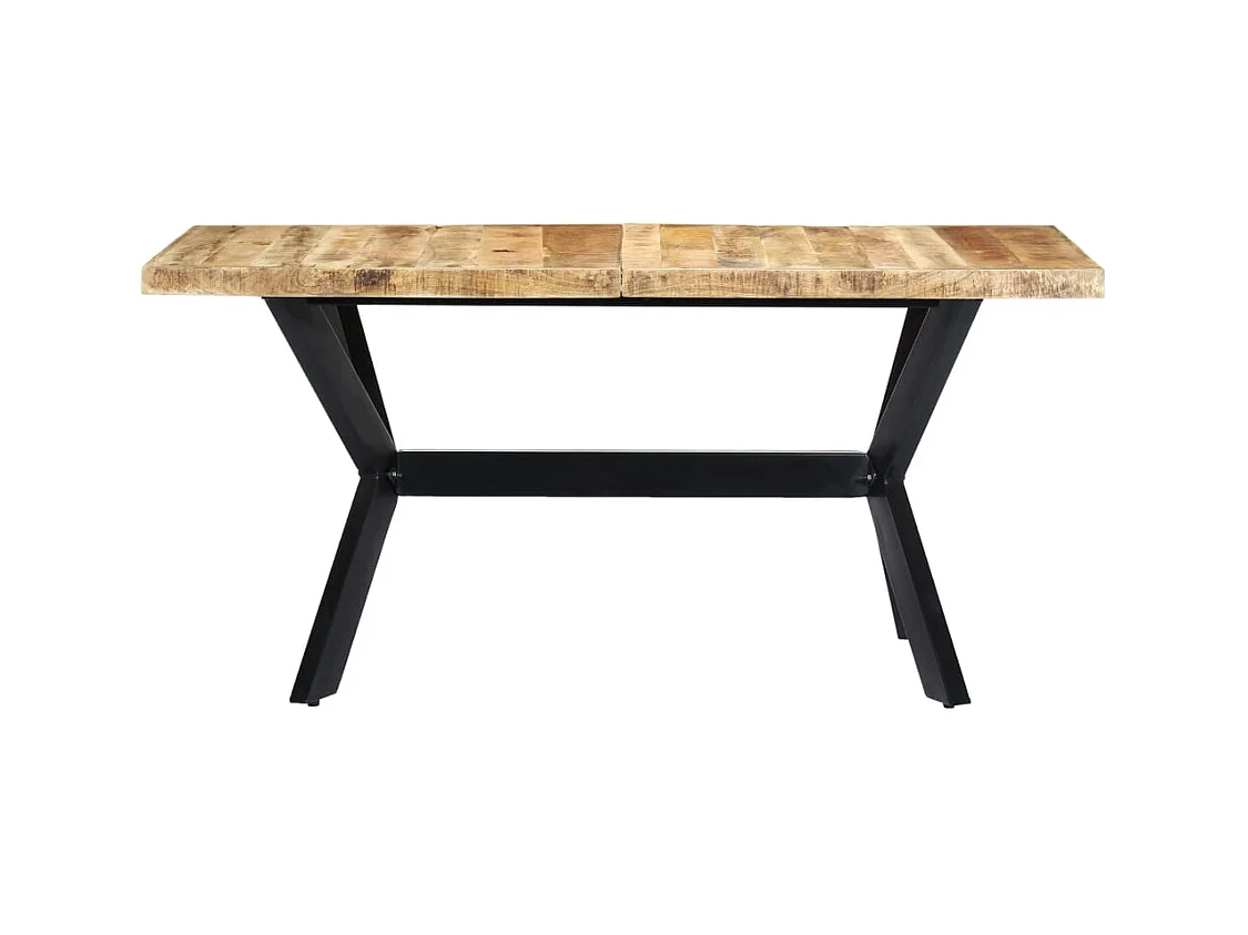Table à manger 160x80x75 cm Bois de manguier massif brut FR704389