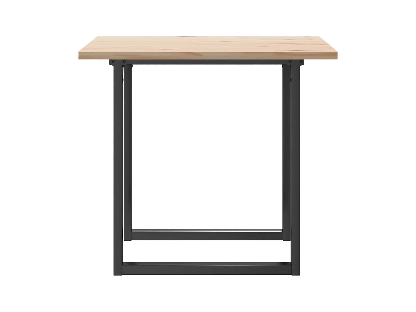 Table à manger cadre en O 80x80x75,5cm bois de pin massif fonte FR316327