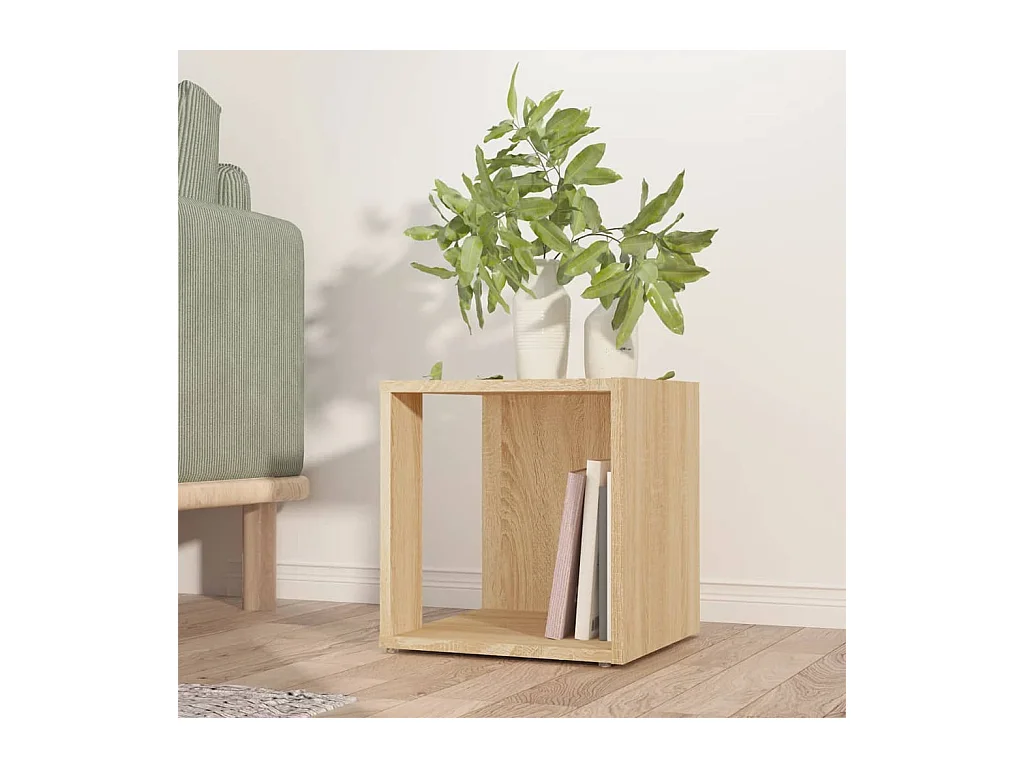 Table d'appoint Chêne sonoma 33x33x34,5 cm Aggloméré FR882207