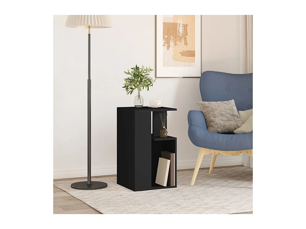 Table d'appoint noir 35x35x60 cm bois d'ingénierie FR853487