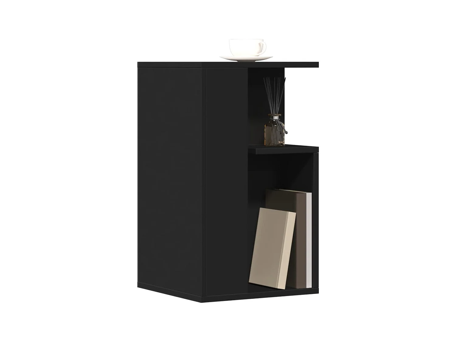 Table d'appoint noir 35x35x60 cm bois d'ingénierie FR853487