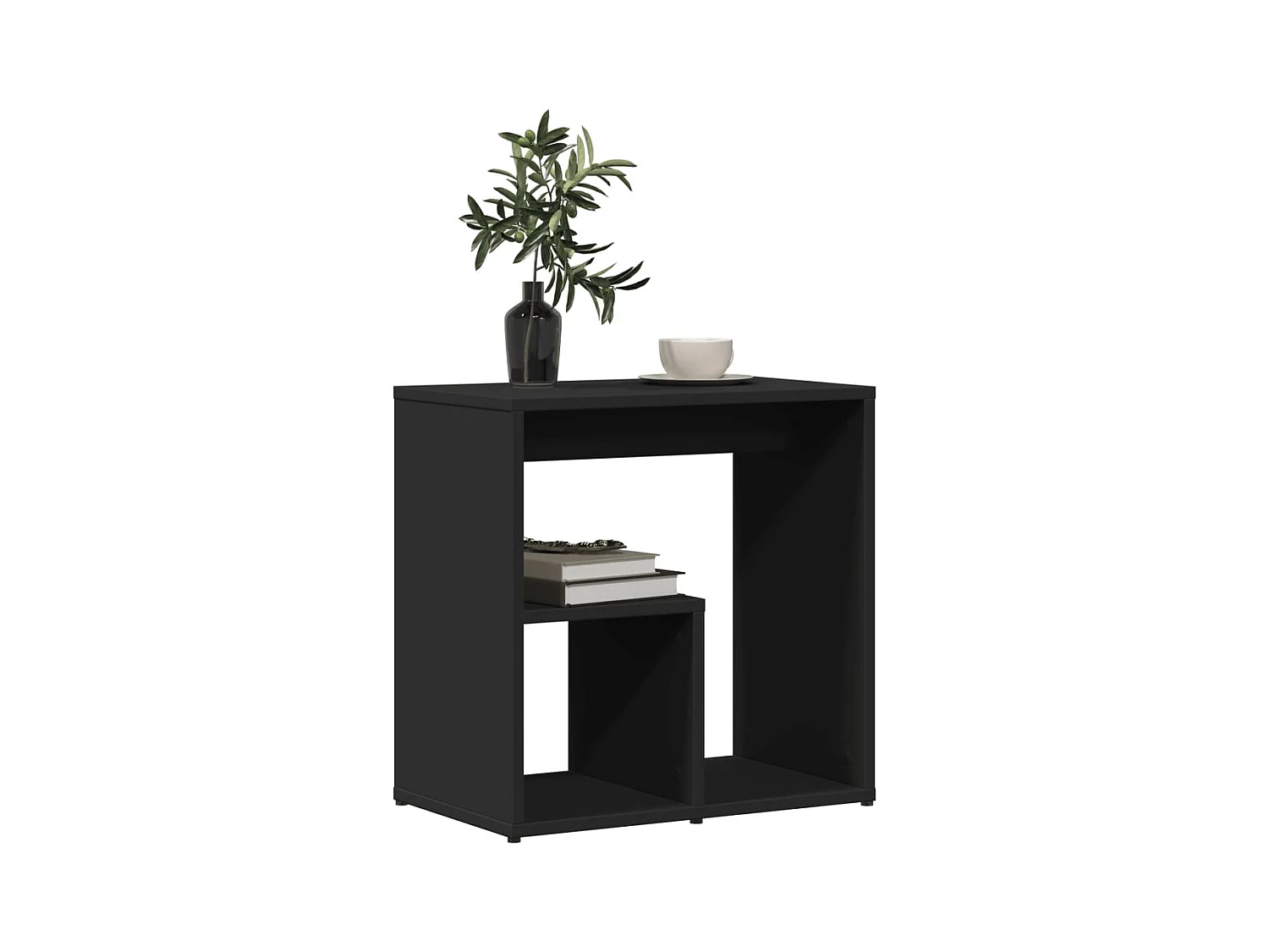 Tables d'appoint 2 pcs noir 50x30x50 cm bois d’ingénierie FR564622
