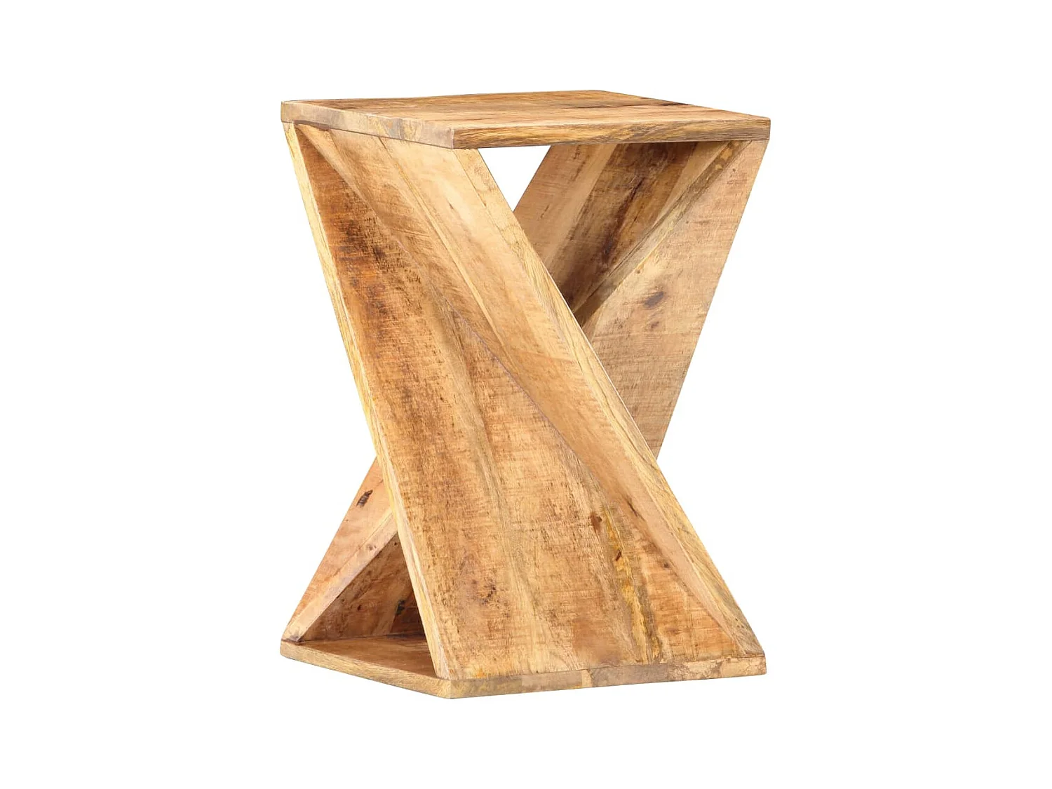 Mesa auxiliar de madera maciza de mango 35x35x55 cm ES679168