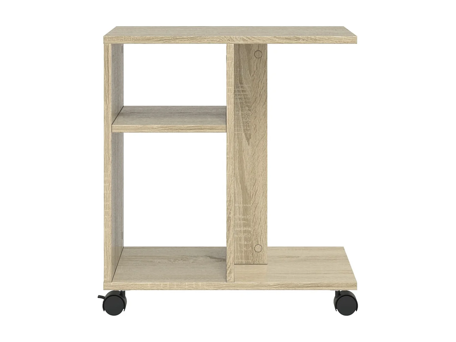 Bijzettafel met wieltjes 50x30x55 cm hout sonoma eikenkleurig BE171113