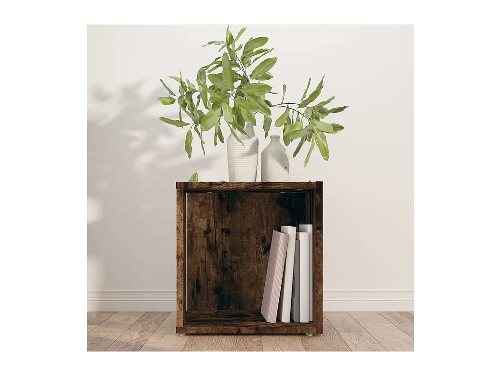 Table d'appoint Chêne fumé 33x33x34,5 cm Bois d'ingénierie FR225770