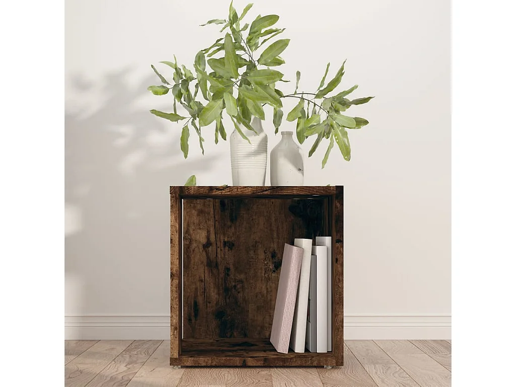Table d'appoint Chêne fumé 33x33x34,5 cm Bois d'ingénierie FR225770
