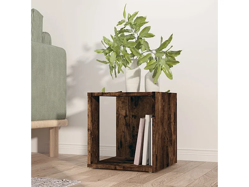 Table d'appoint Chêne fumé 33x33x34,5 cm Bois d'ingénierie FR225770