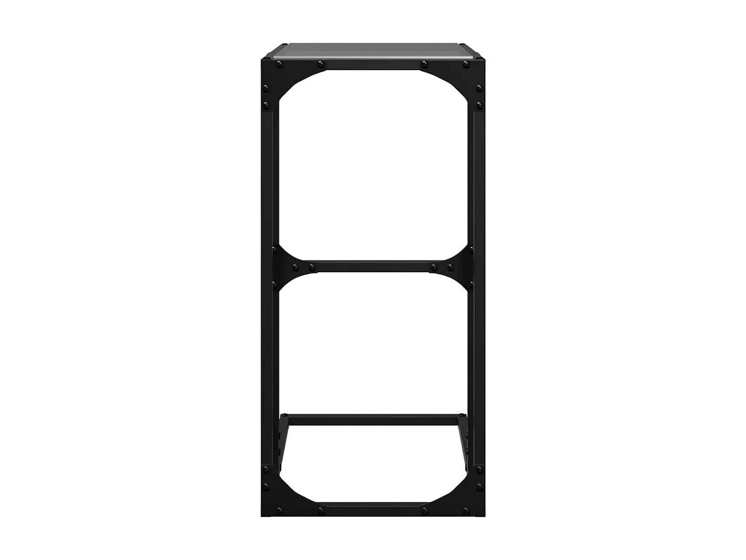 Mesa auxiliar con vidrio transparente acero 40x30x61,5 cm ES748796