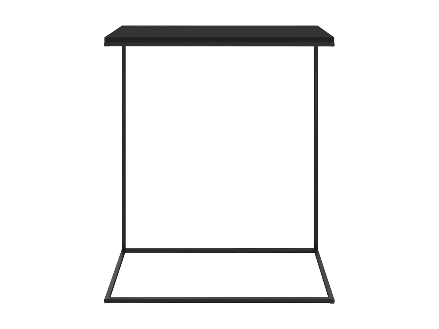 Bijzettafel 55x35x66 cm bewerkt hout zwart BE514204