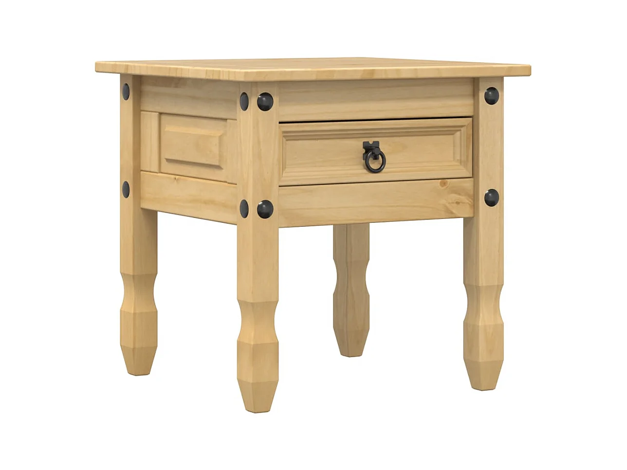 Table d'appoint Corona 50x50x50 cm bois de pin massif FR757747