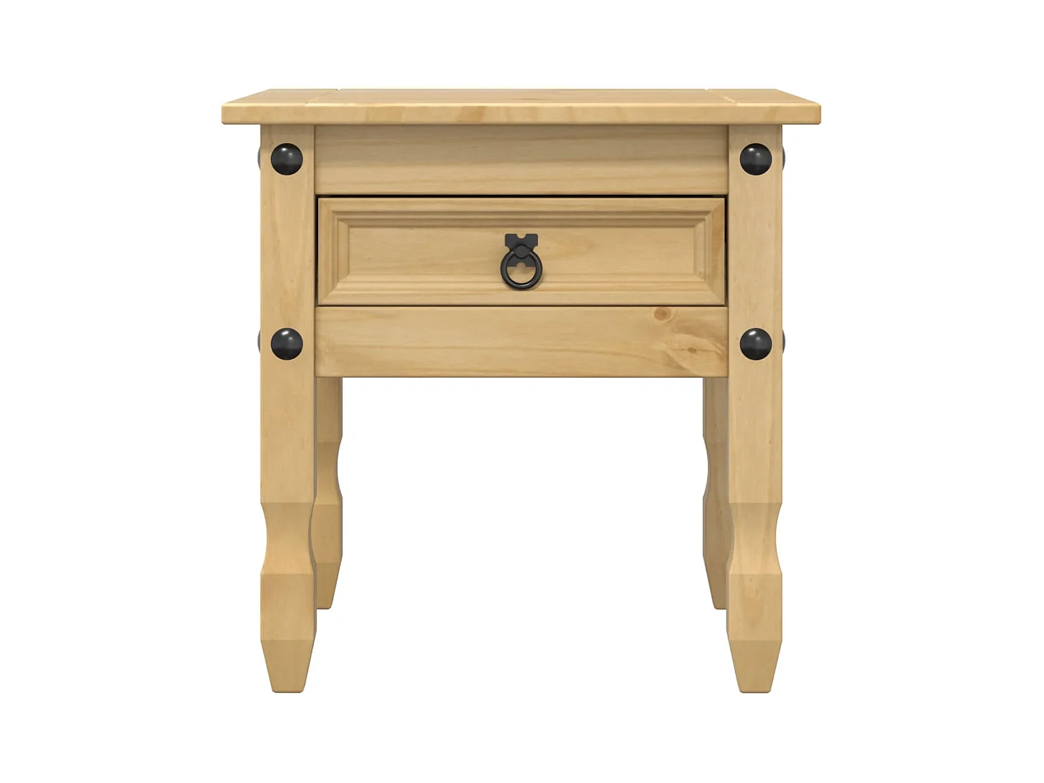 Mesa auxiliar Corona madera maciza de pino 50x50x50 cm ES867704