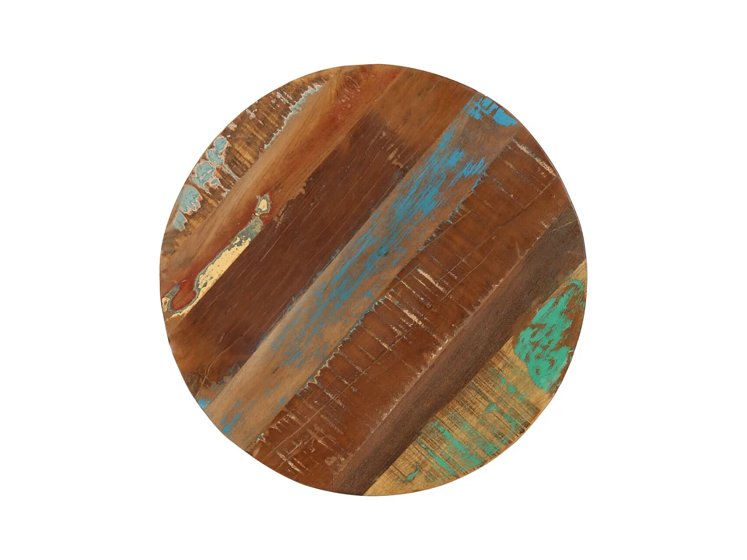 Table d'appoint 45x (45-62) cm Bois de récupération et fonte FR318840