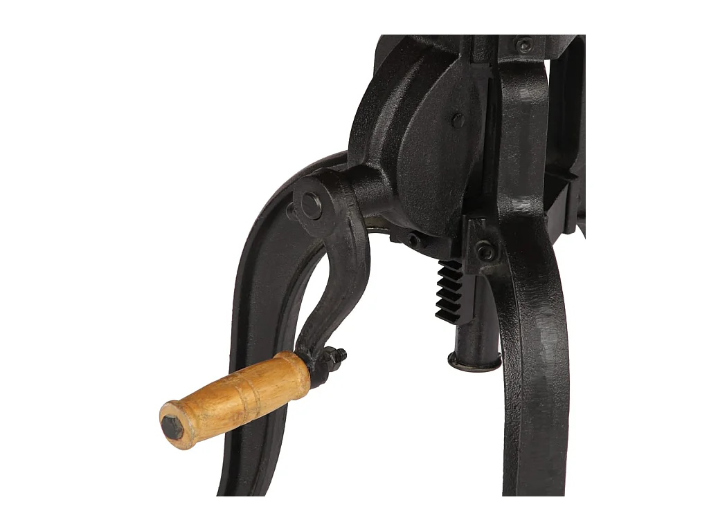 Table d'appoint 45x (45-62) cm Bois de récupération et fonte FR318840