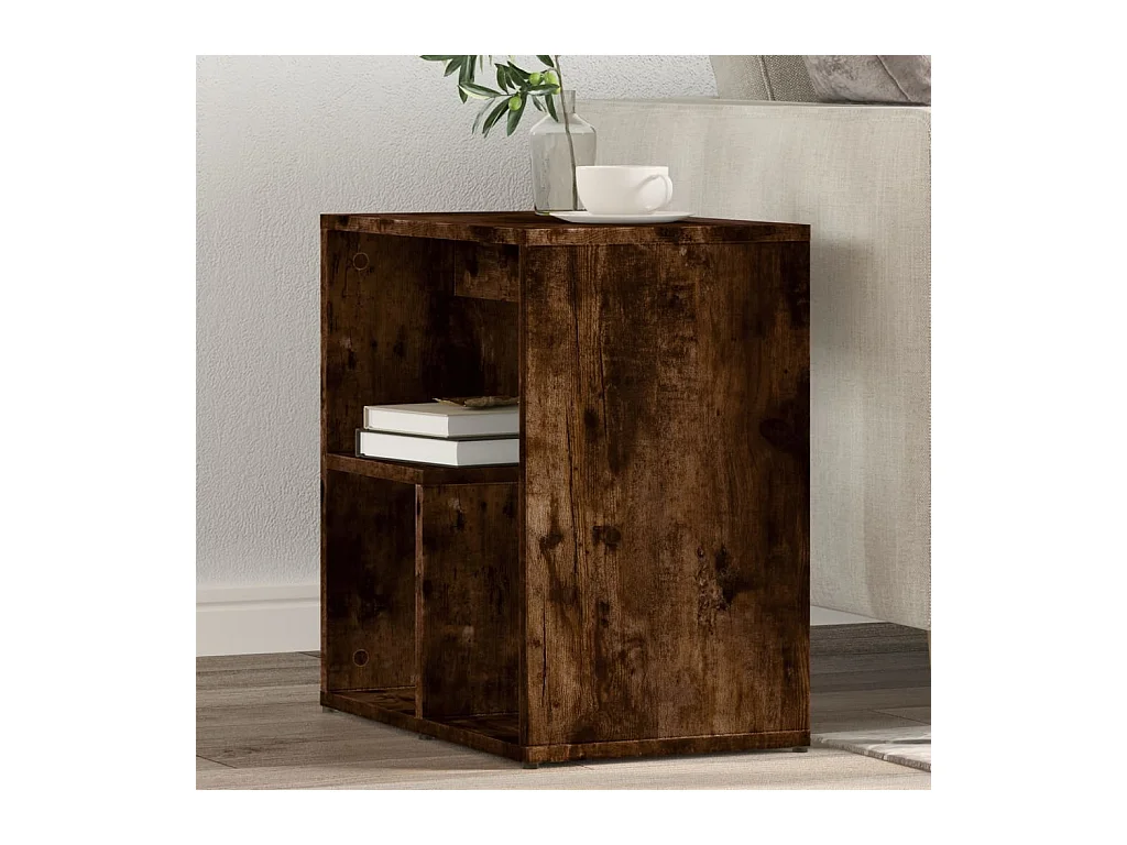 Tables d'appoint 2 pcs chêne fumé 50x30x50 cm bois d'ingénierie FR686115