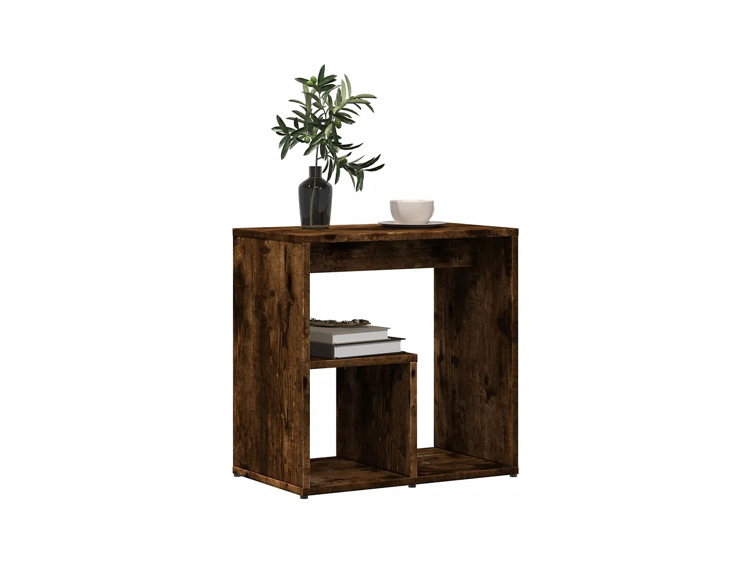 Tables d'appoint 2 pcs chêne fumé 50x30x50 cm bois d'ingénierie FR686115