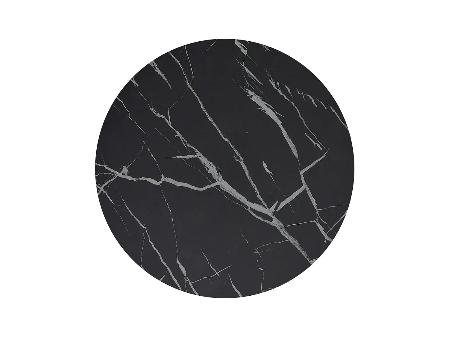 Table d'appoint Doré et marbre noir 45 cm Verre trempé FR589602