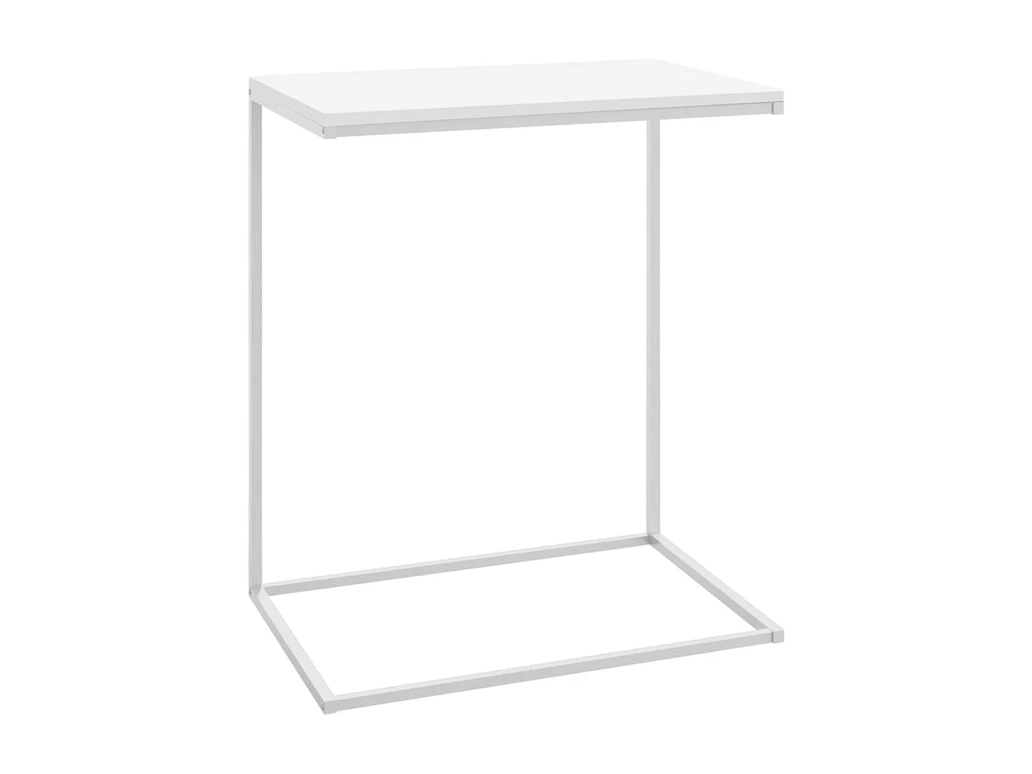 Table d'appoint Blanc 55x35x66 cm Bois d'ingénierie FR331159