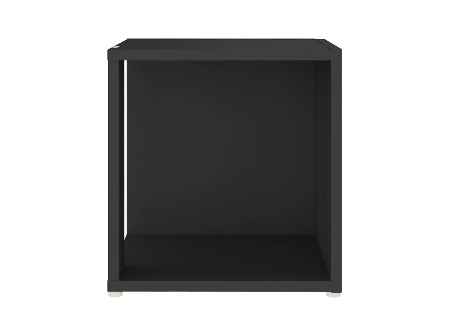 Mesa auxiliar madera contrachapada negro 33x33x34,5 cm ES760429