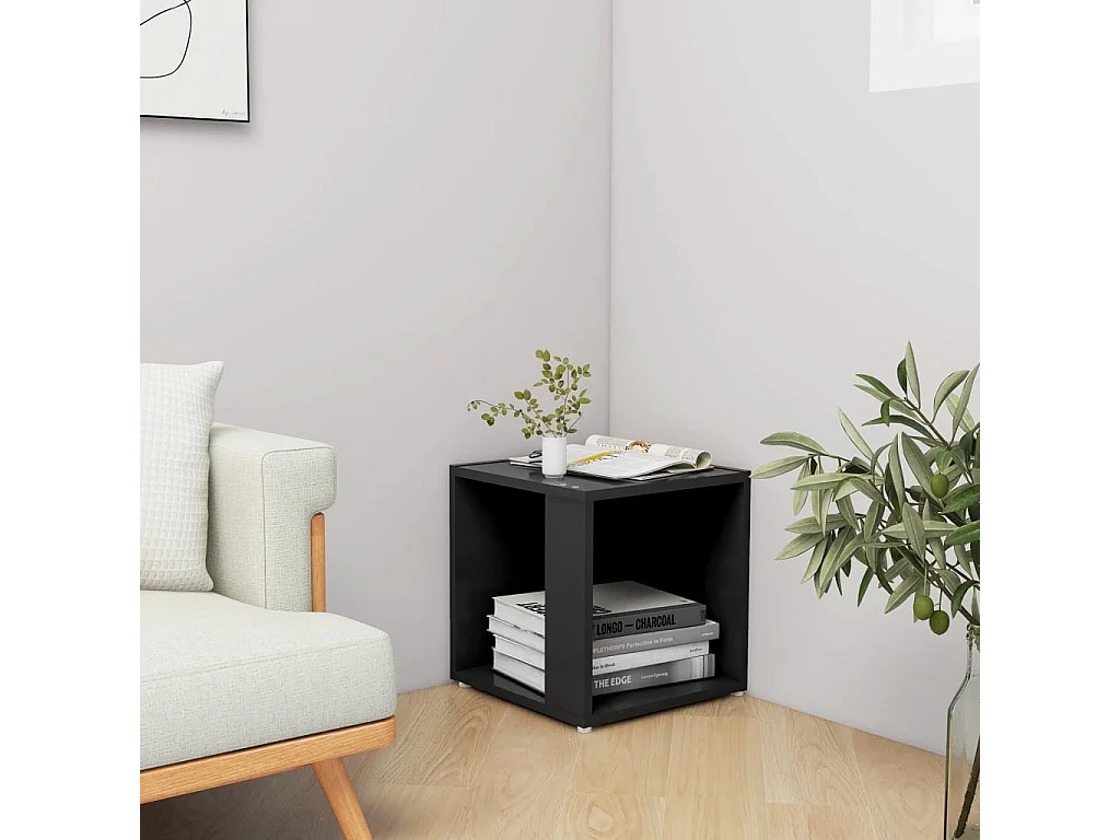 Table d'appoint Noir 33x33x34,5 cm Aggloméré FR257108