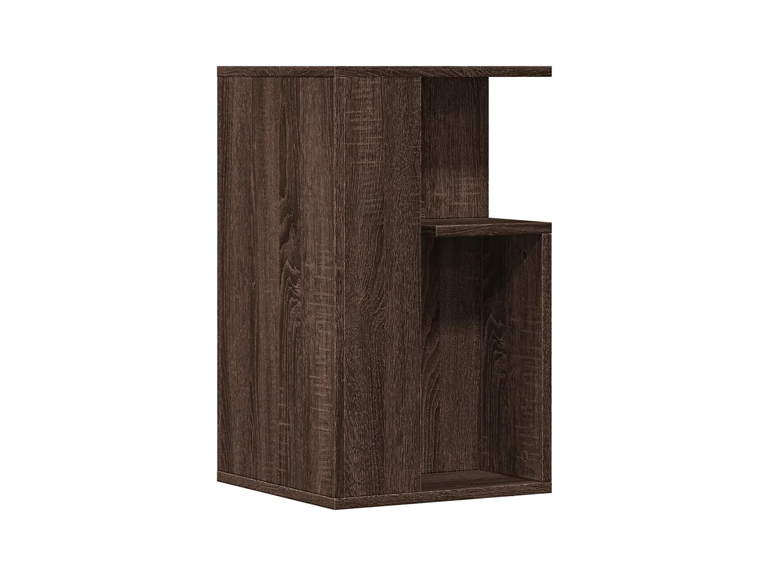 Mesa auxiliar madera de ingeniería roble marrón 35x35x60 cm ES177939