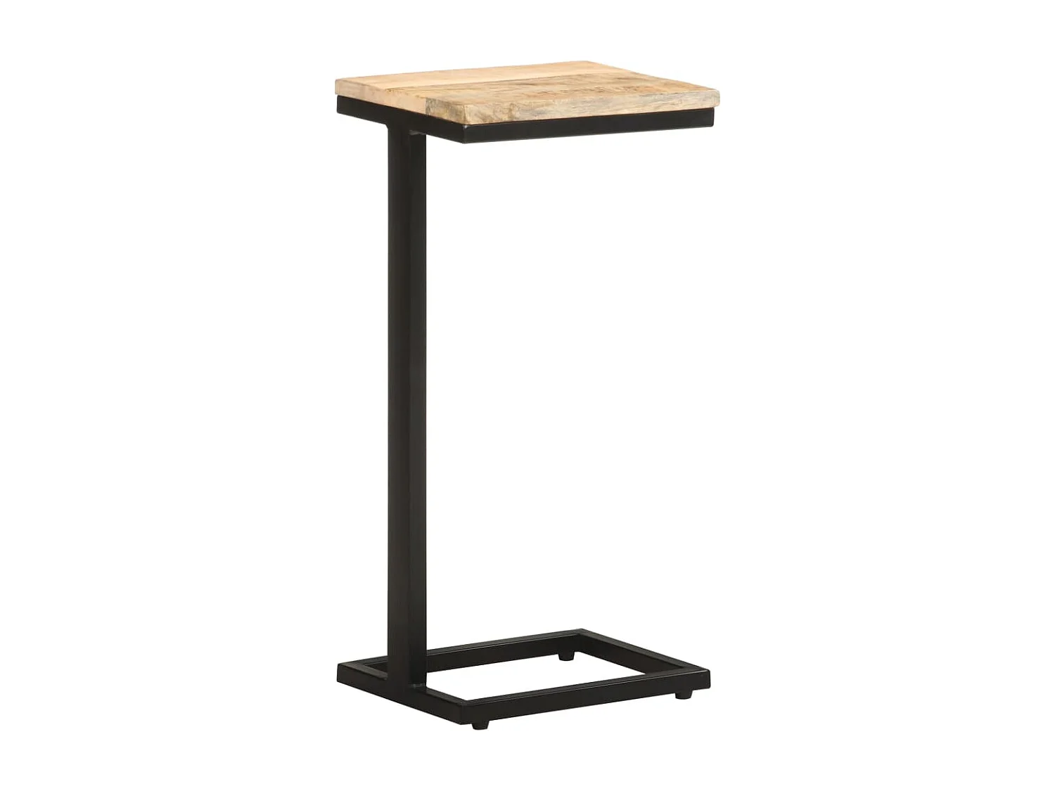 Bijzettafels 2 st 31,5x24,5x64,5 cm ruw mangohout BE923900