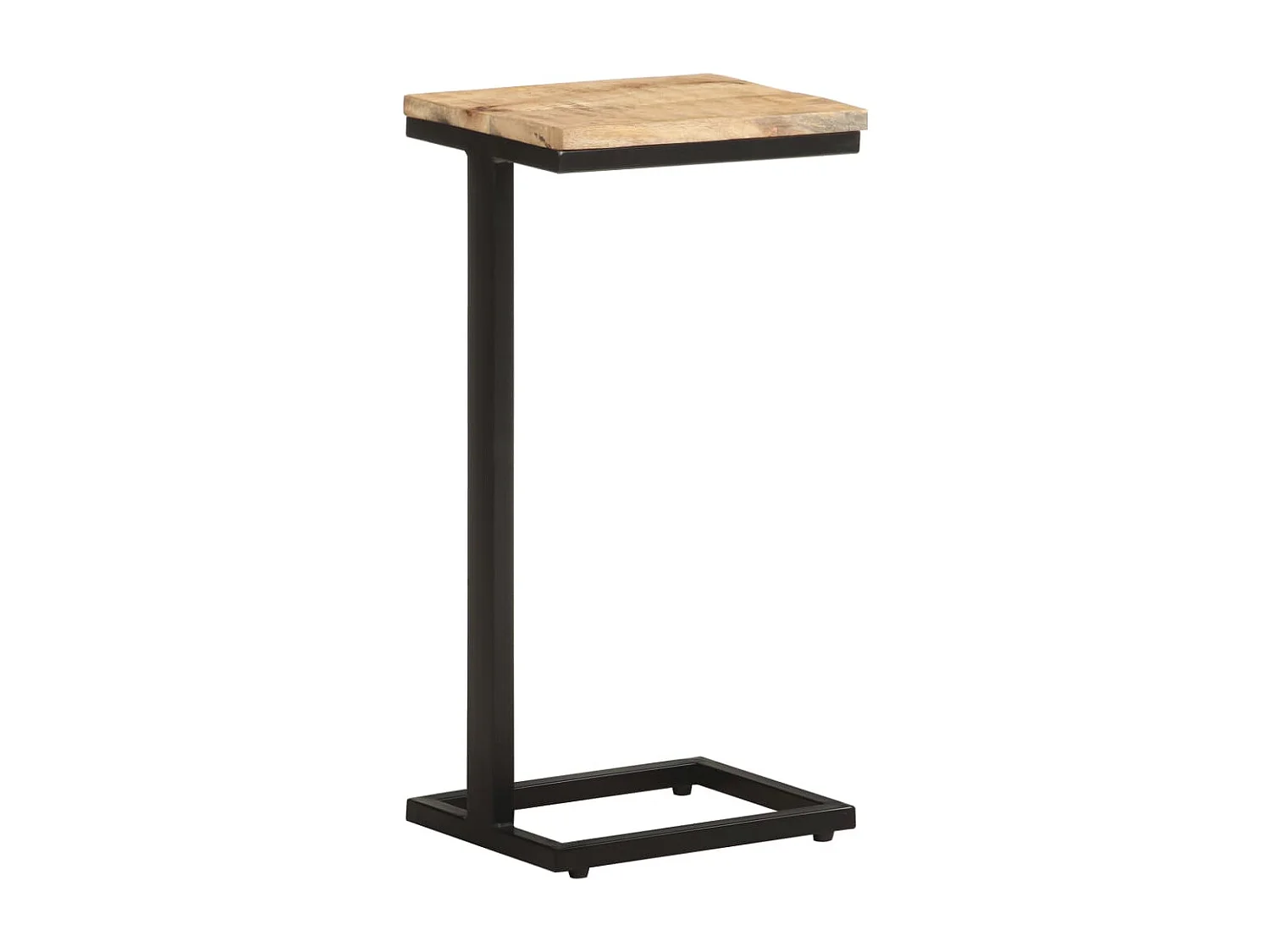 Bijzettafels 2 st 31,5x24,5x64,5 cm ruw mangohout BE923900