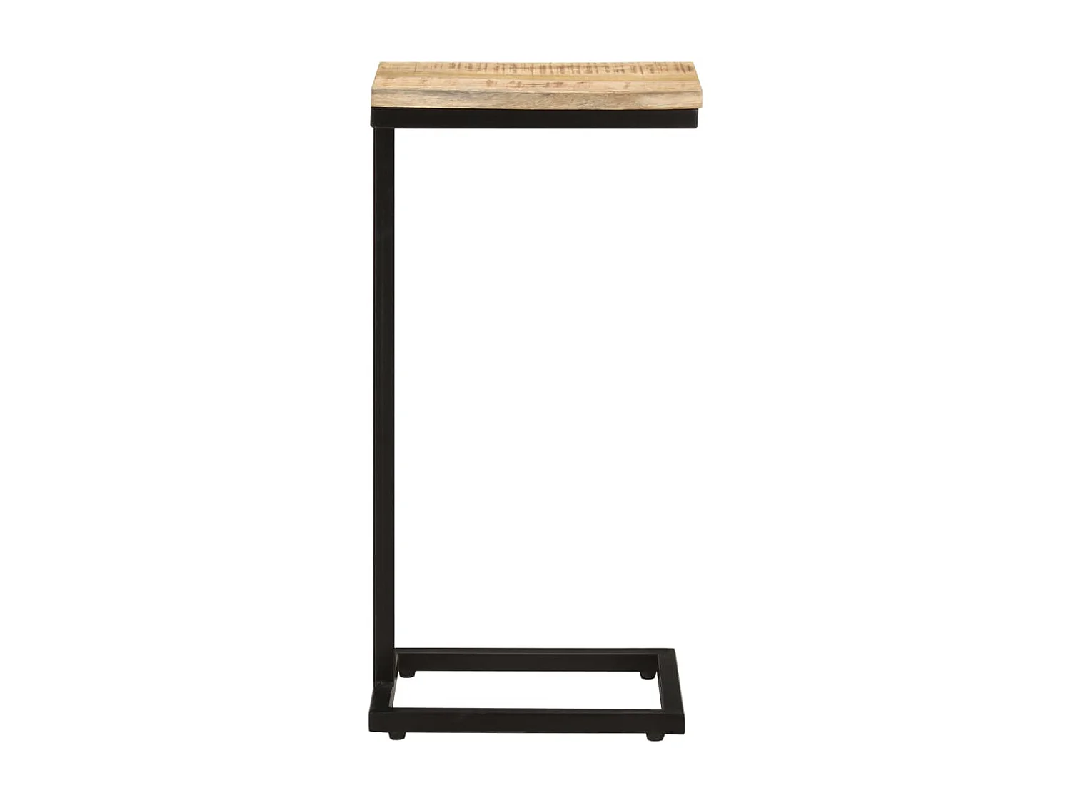 Bijzettafels 2 st 31,5x24,5x64,5 cm ruw mangohout BE923900