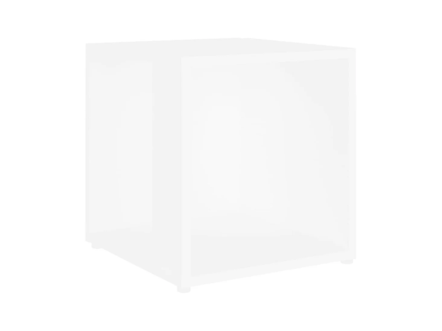 Mesa auxiliar de madera contrachapada blanco 33x33x34,5 cm ES390418