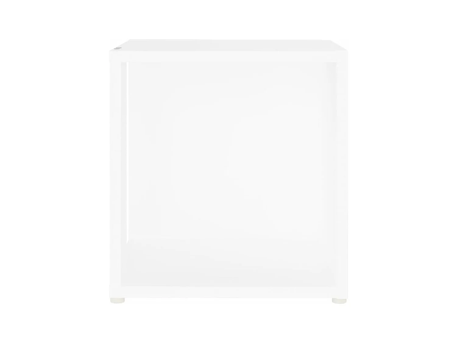 Mesa auxiliar de madera contrachapada blanco 33x33x34,5 cm ES390418