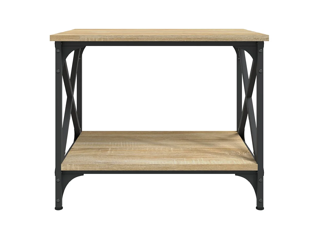 Mesa auxiliar madera contrachapada roble Sonoma 55x38x45 cm ES330504