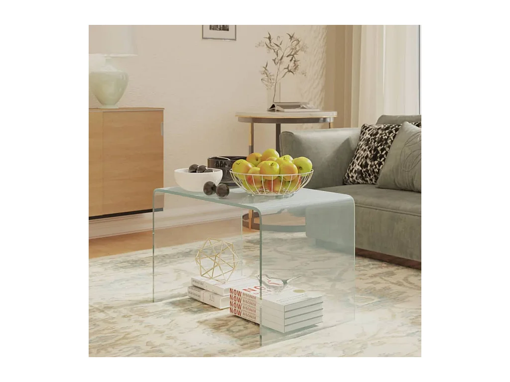 Table d'appoint 40x40x60 cm Verre trempé FR823750