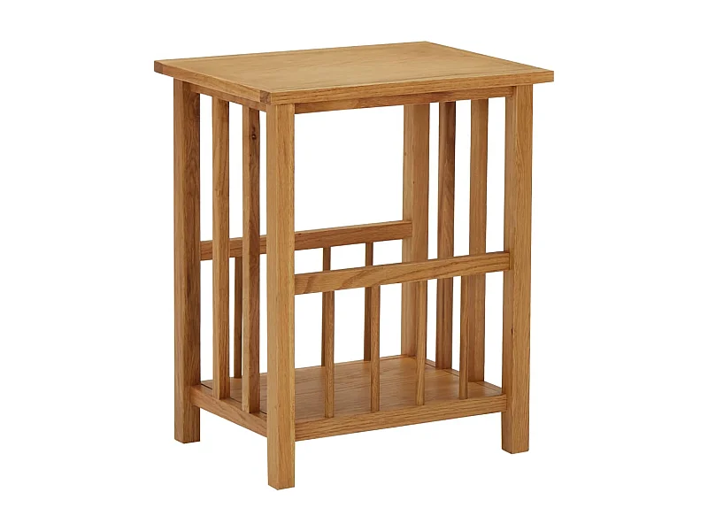 Table à revues 45x35x55 cm Bois de chêne solide FR767622