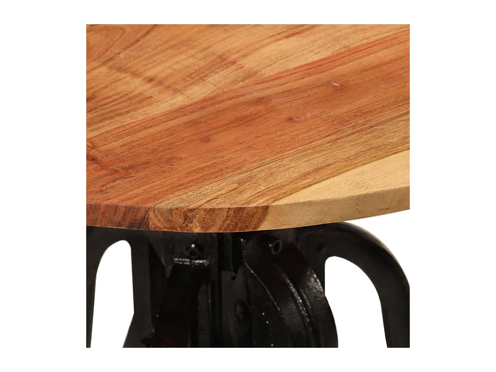 Mesa auxiliar madera de acacia y hierro fundido 60x(42-62) cm ES259282