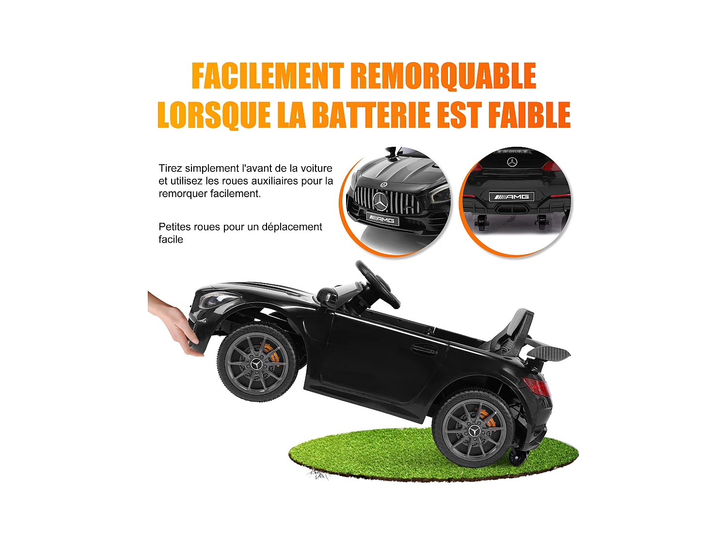 Voiture électrique pour enfants Mercedes Benz GTR 6V - Véhicule électrique pour enfants 2,5-4,5 km/h