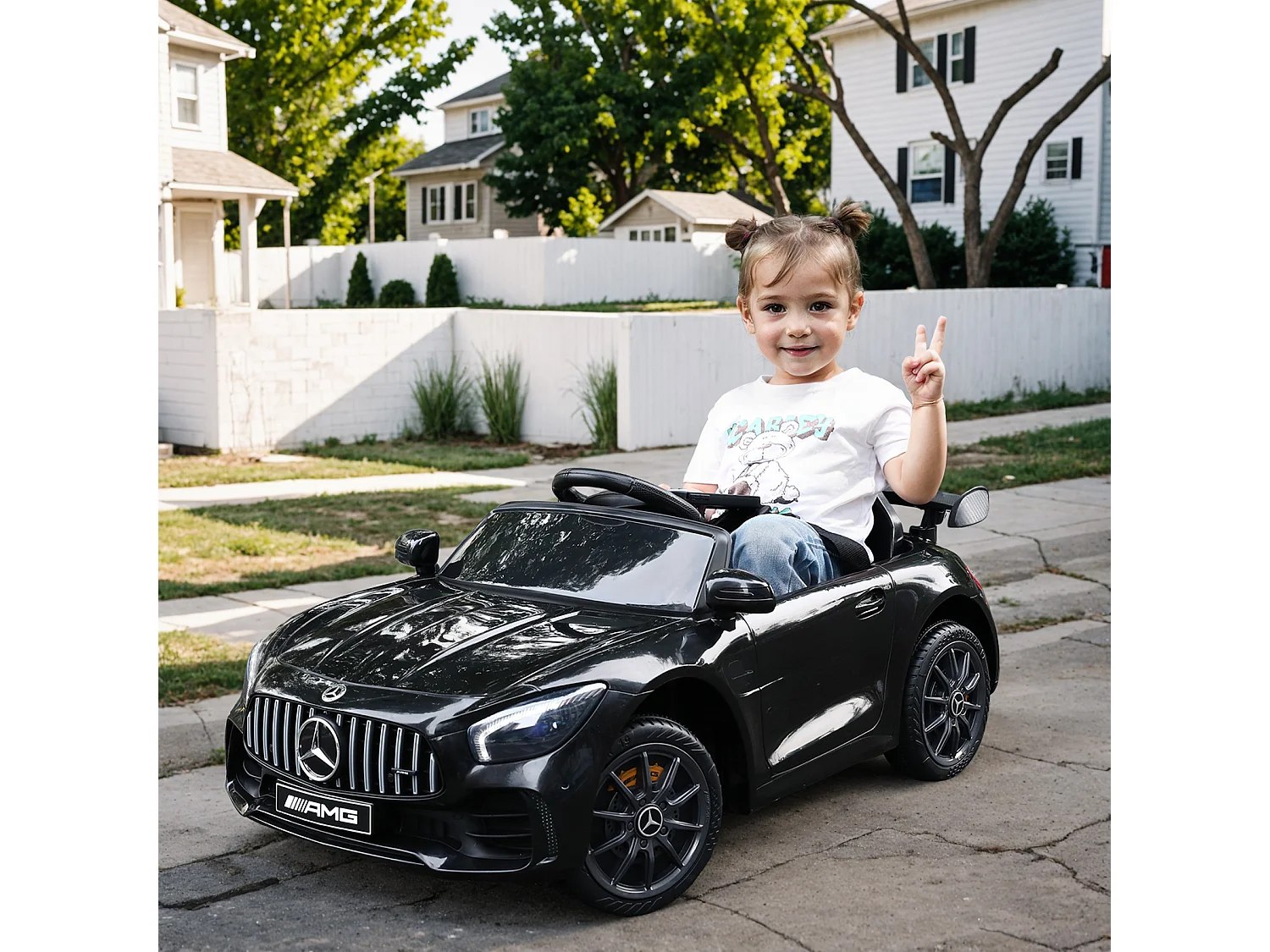 Voiture électrique pour enfants Mercedes Benz GTR 6V - Véhicule électrique pour enfants 2,5-4,5 km/h