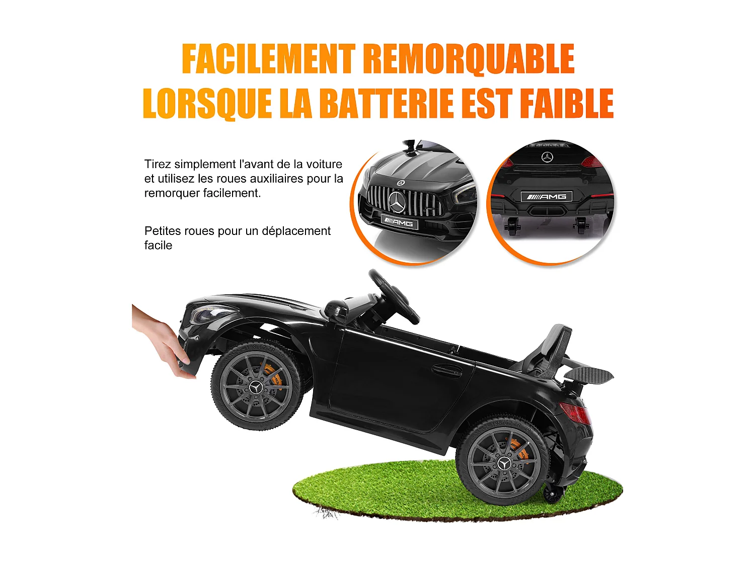 Voiture électrique pour enfants Mercedes Benz GTR 6V - Véhicule électrique pour enfants 2,5-4,5 km/h