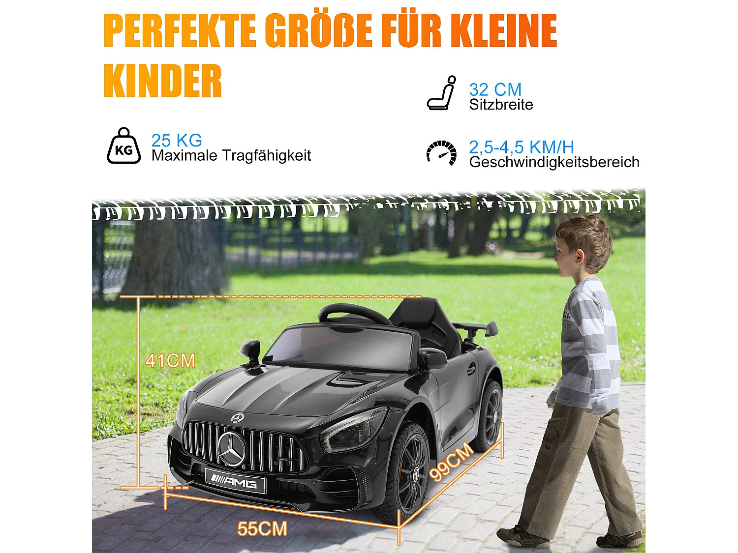 Voiture électrique pour enfants Mercedes Benz GTR 6V - Véhicule électrique pour enfants 2,5-4,5 km/h