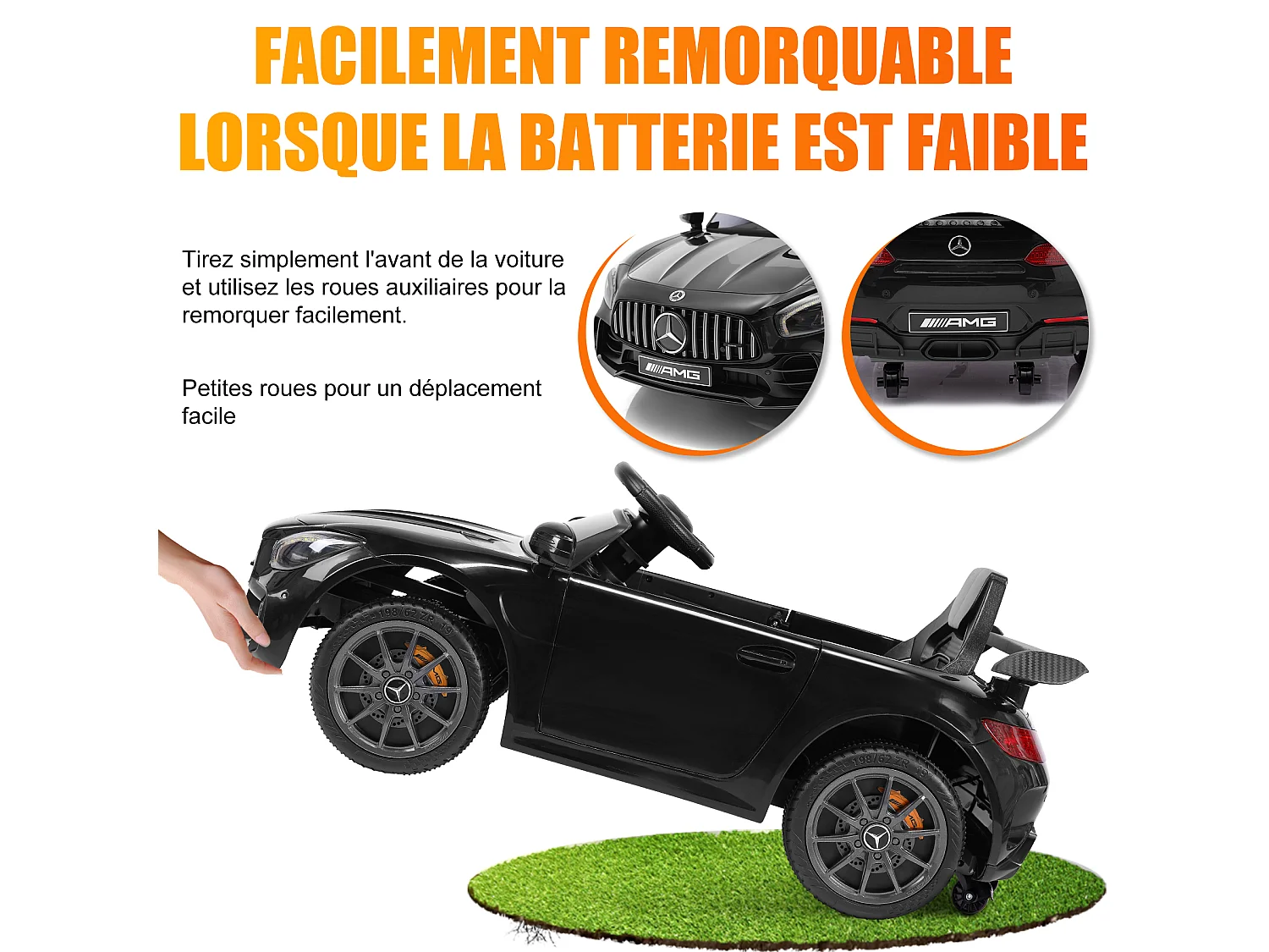 Voiture électrique pour enfants Mercedes Benz GTR 6V - Véhicule électrique pour enfants 2,5-4,5 km/h
