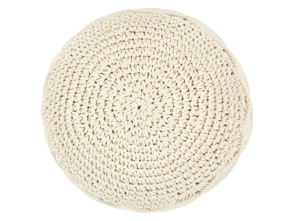 Pouf fait à la main en macramé 45 x 30 cm Coton FR360231