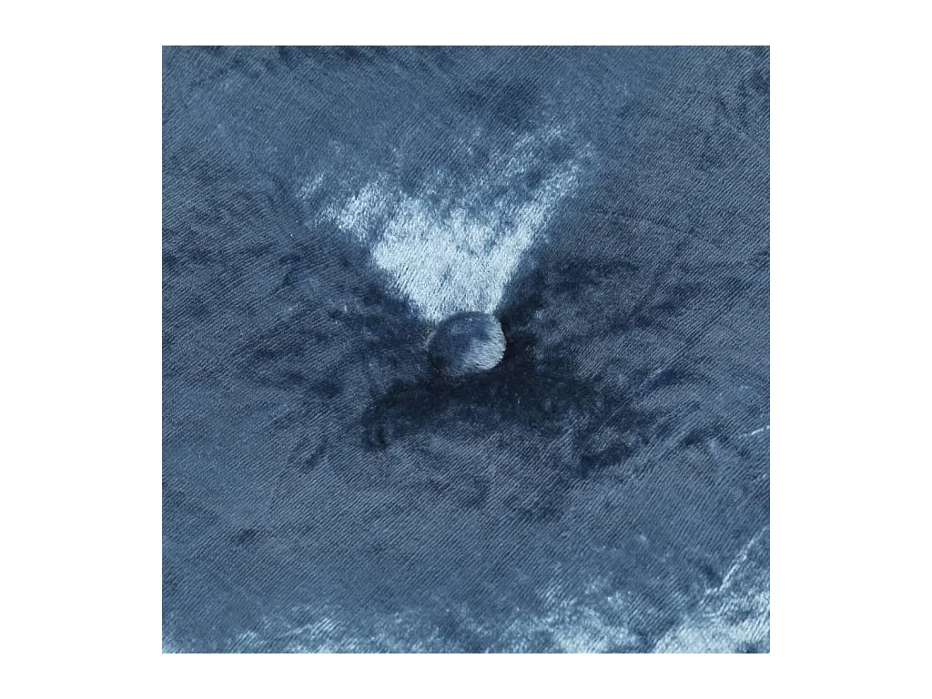 Pouf Rond Velours 40x20 cm Bleu FR820089