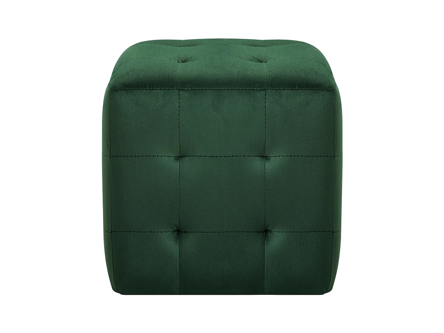 2 pcs Poufs Vert 30 x 30 x 30 cm Tissu velours FR576607
