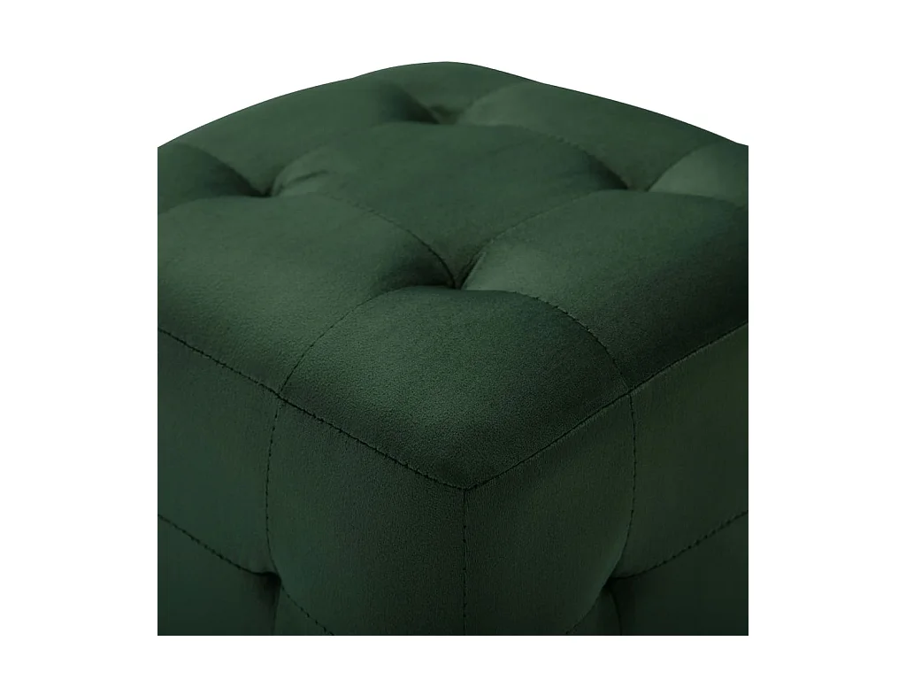 2 pcs Poufs Vert 30 x 30 x 30 cm Tissu velours FR576607