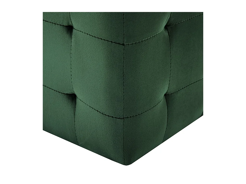 2 pcs Poufs Vert 30 x 30 x 30 cm Tissu velours FR576607