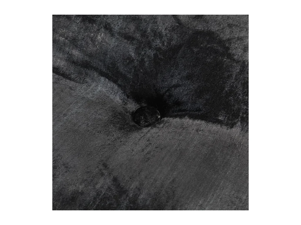 Pouf Rond Velours 40x20 cm Anthracite FR986540