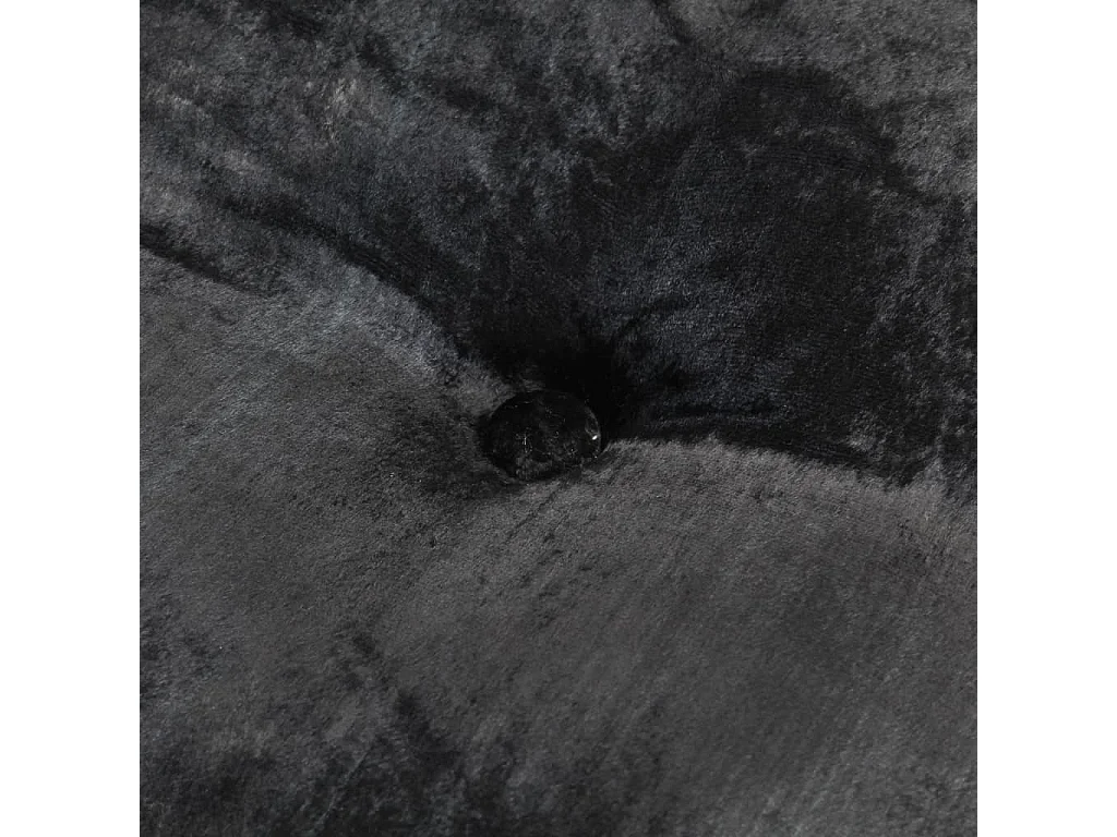 Pouf Rond Velours 40x20 cm Anthracite FR986540