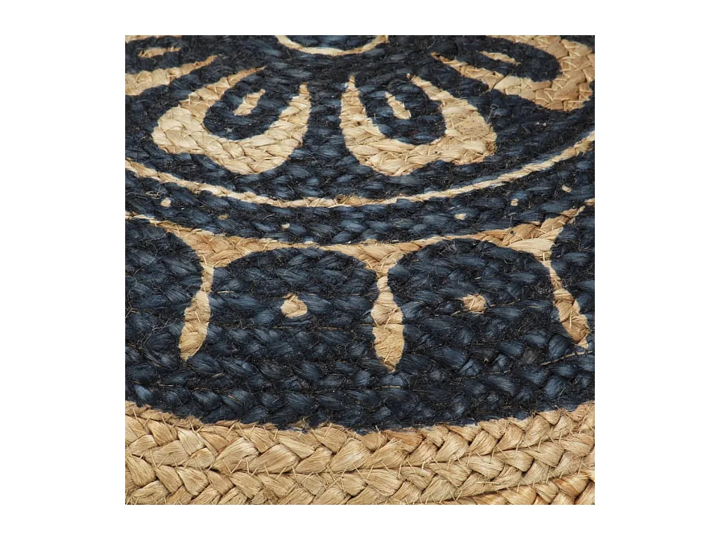 Pouf fait à la main Bleu 45 x 30 cm Jute FR725074