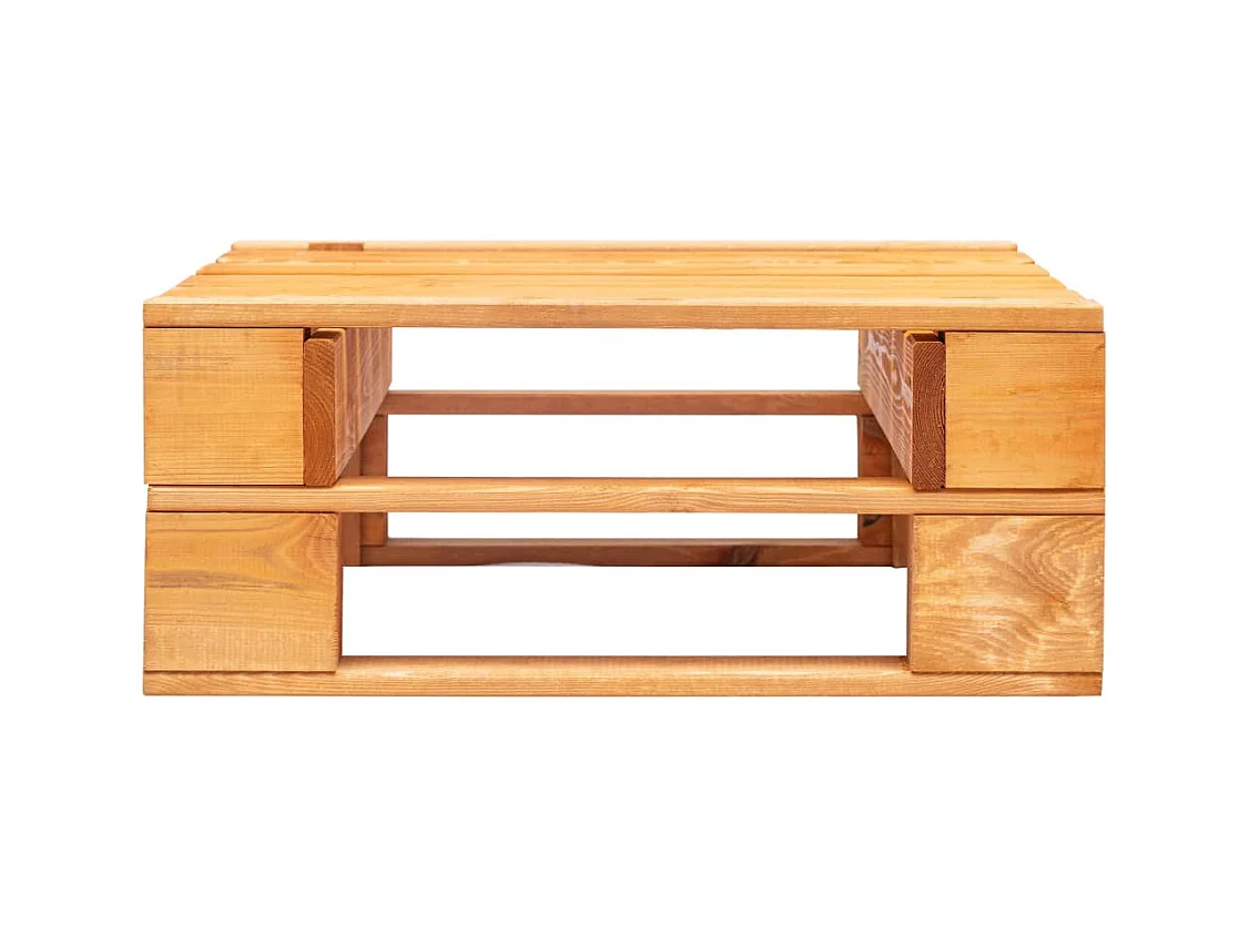 Pouf palette de jardin marron miel FR847166