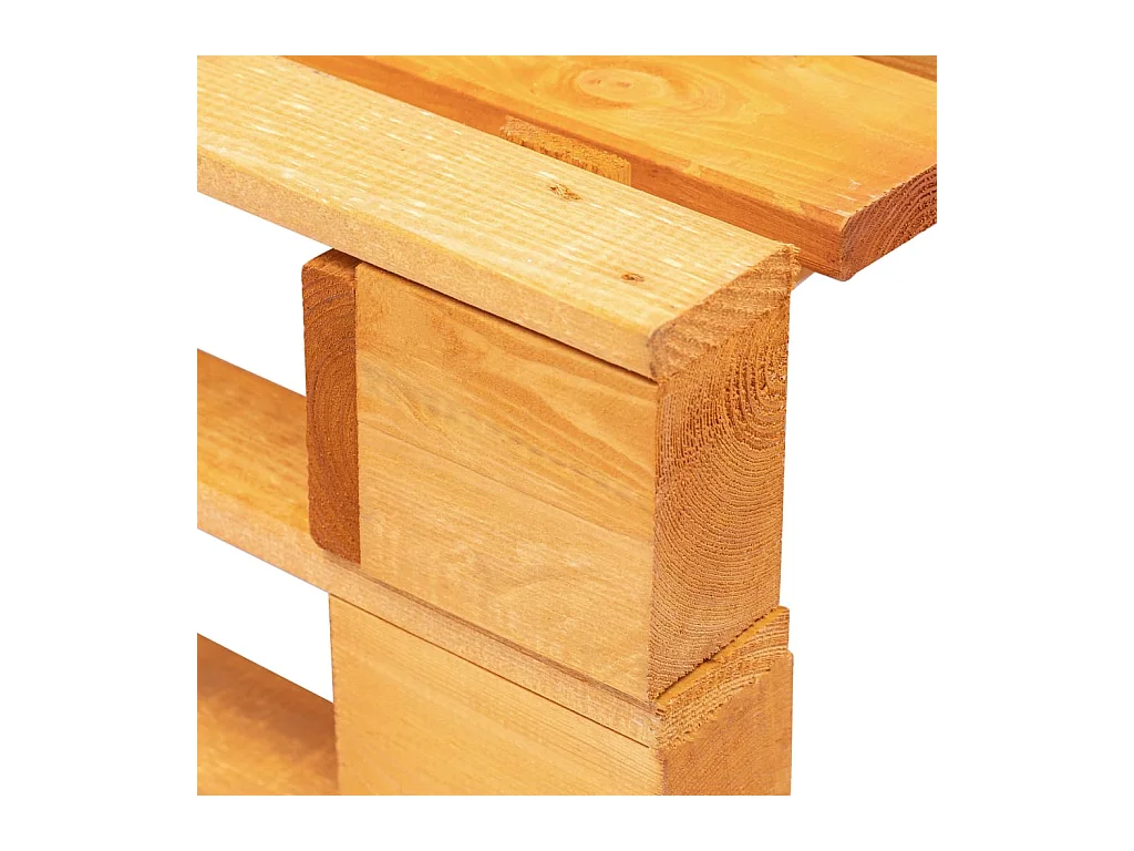 Pouf palette de jardin marron miel FR847166