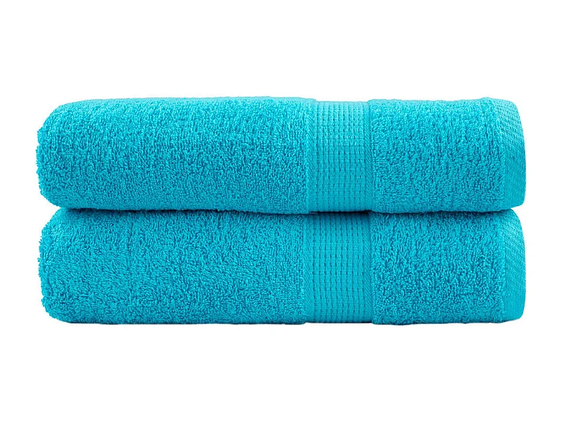 Toallas de mano 2 uds 100% algodón verde 100x150 cm 600 gsm ES517707