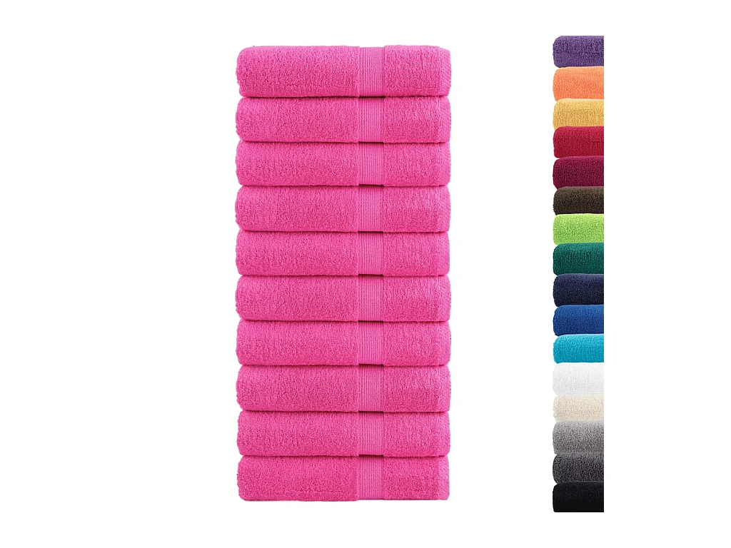 Serviettes de bain de qualité supérieure 10 pcs 100% coton FR910127